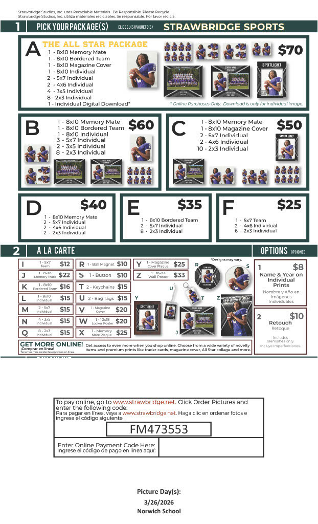 flier for picture day