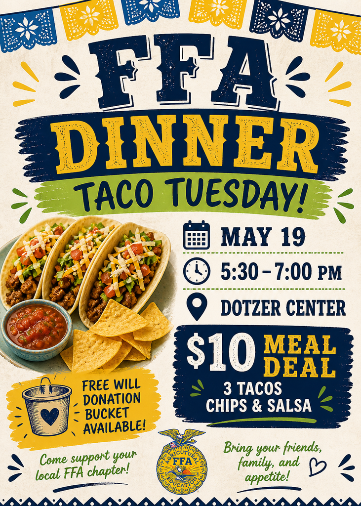 FFA  Taco Dinner on May 19th! 