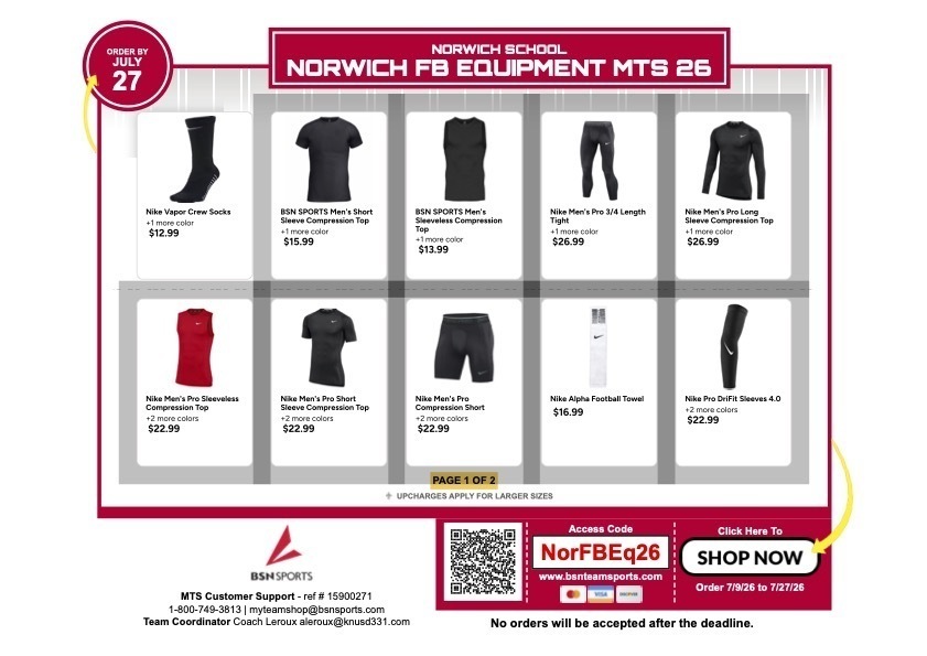 NHS football equipment