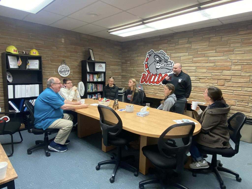 Students and mentors talking together