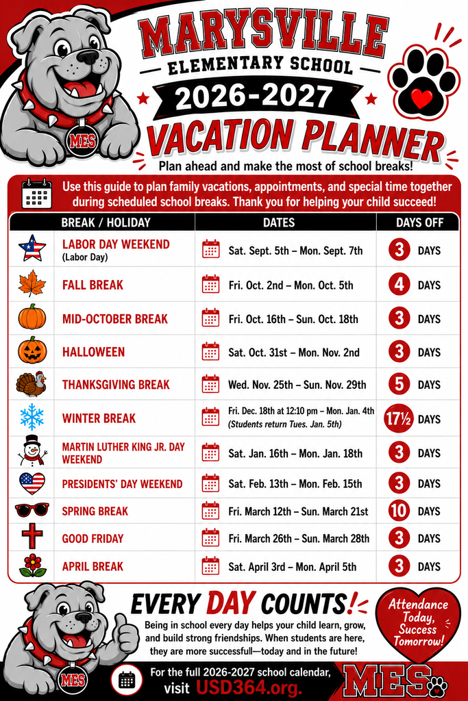 Planning ahead is go important for appointments or trips during the school year.  Save this and use it when it's time to start planning or confirming appointment dates!