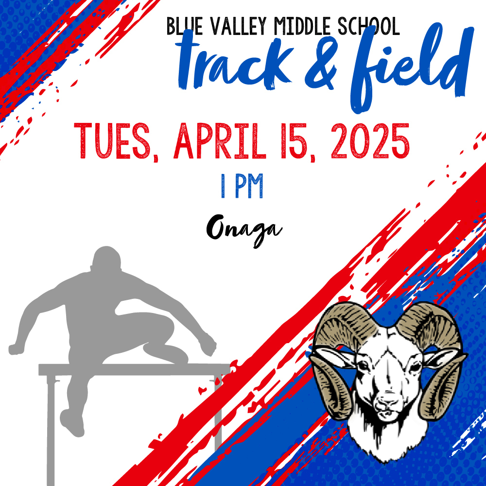 Middle school track at Onaga, 4-15-24 at 1pm