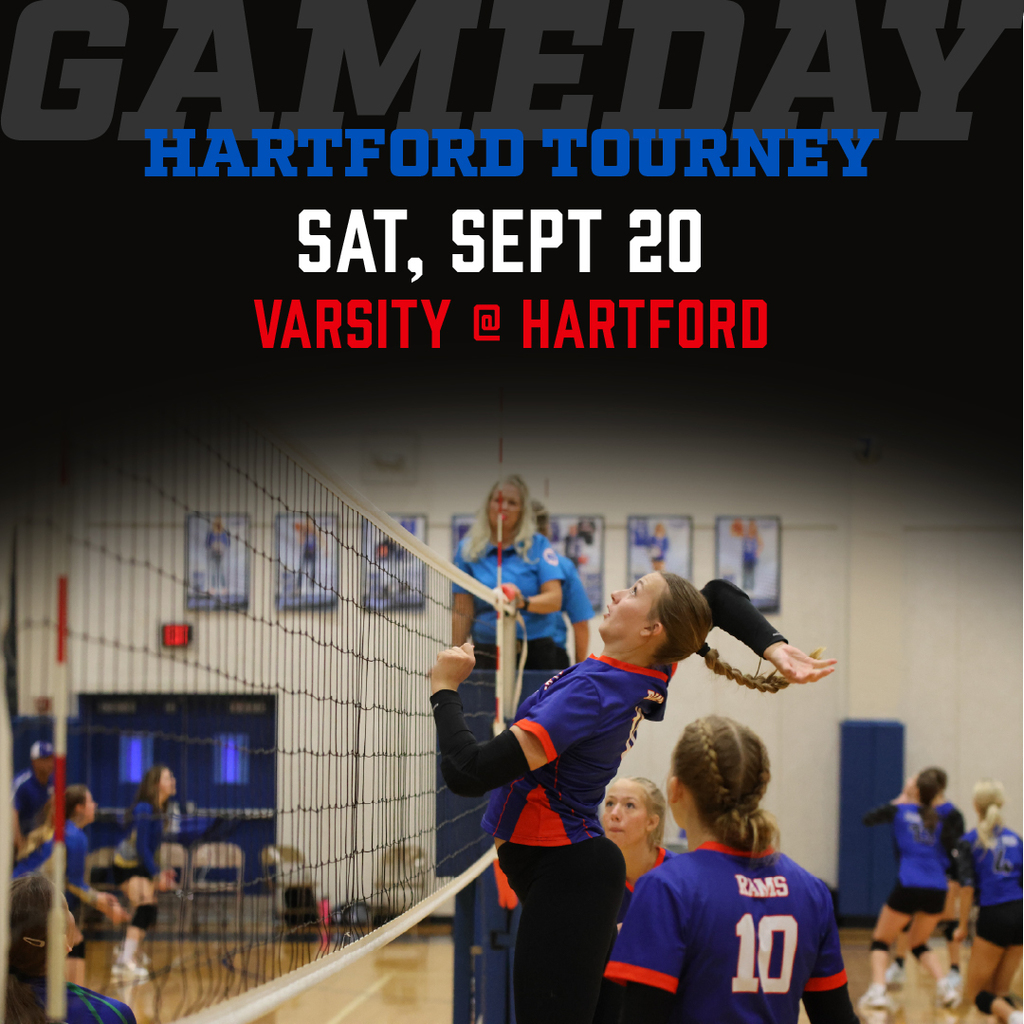 Volleyball graphic: Hartford Tournament, Sat, September 20