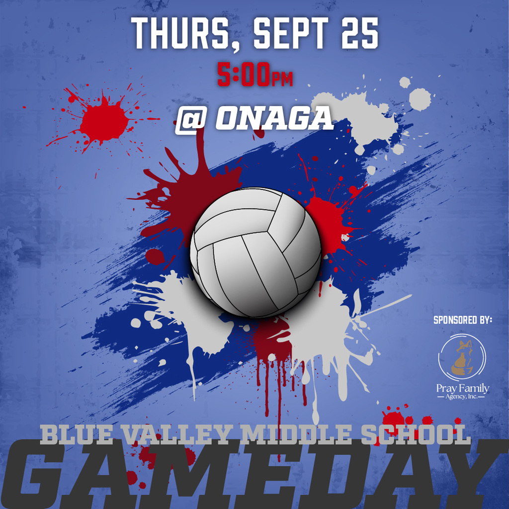 Volleyball graphic: Thursday, September 25 at 5pm at Onaga