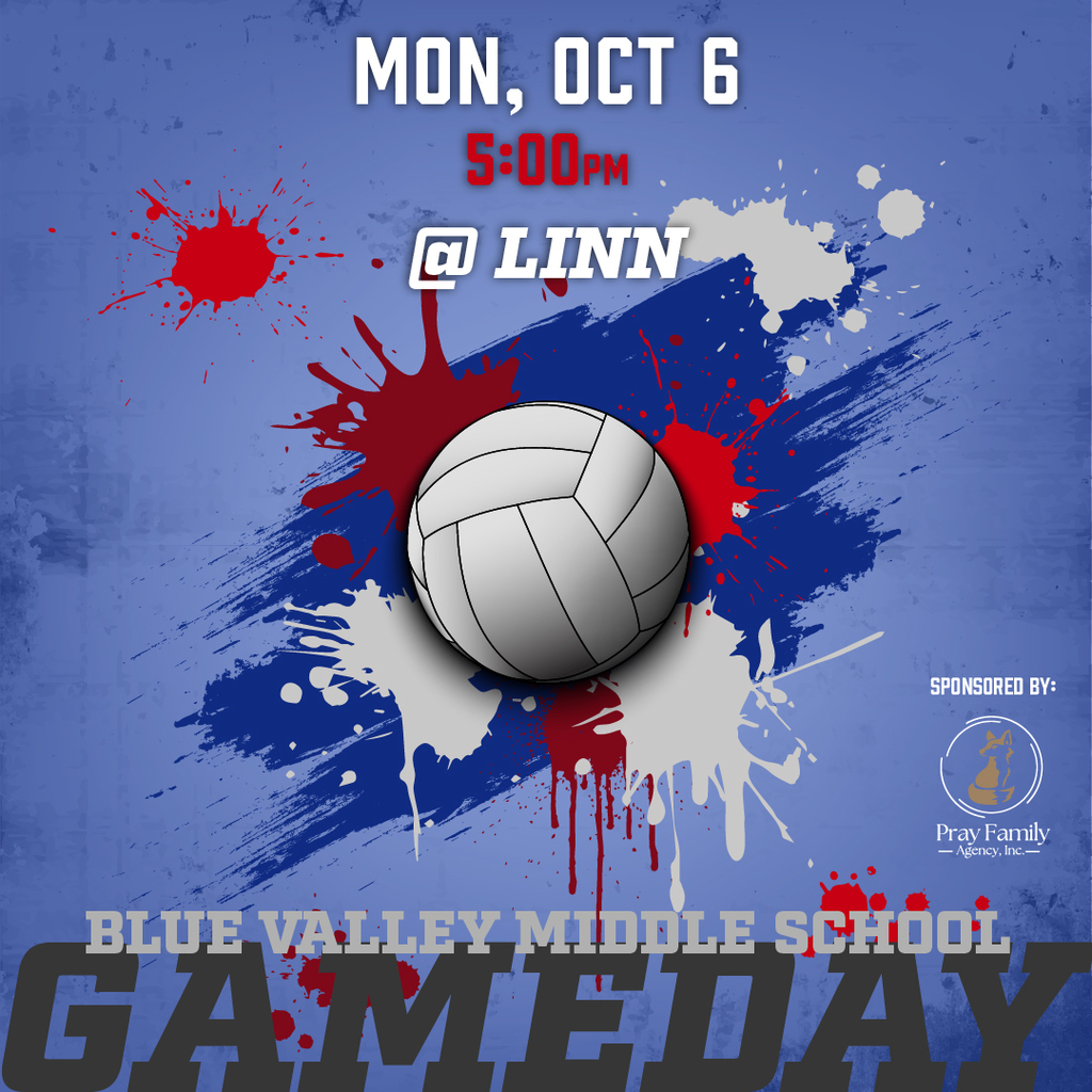 Volleyball graphic: Middle school at Linn, Monday, October 6, 5pm