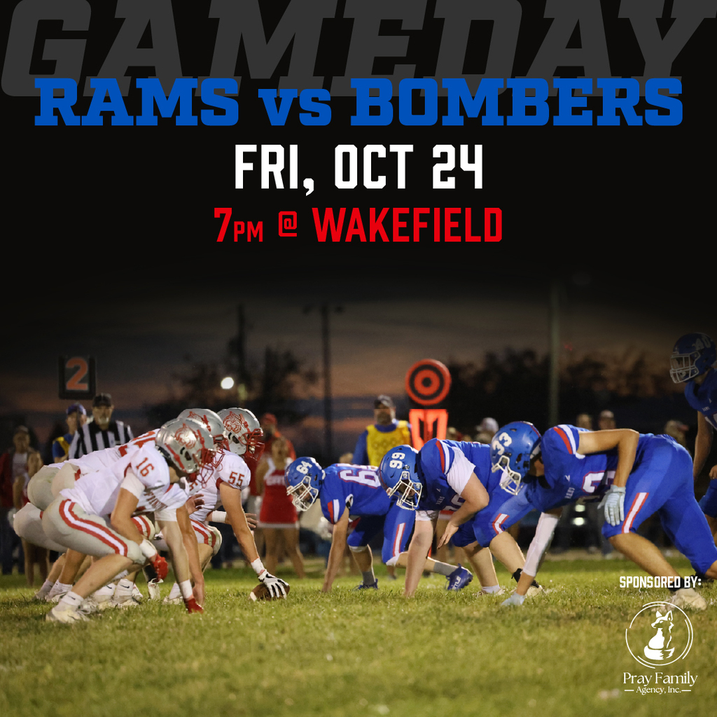 Football graphic: Friday, October 24 at 7pm at Wakefield