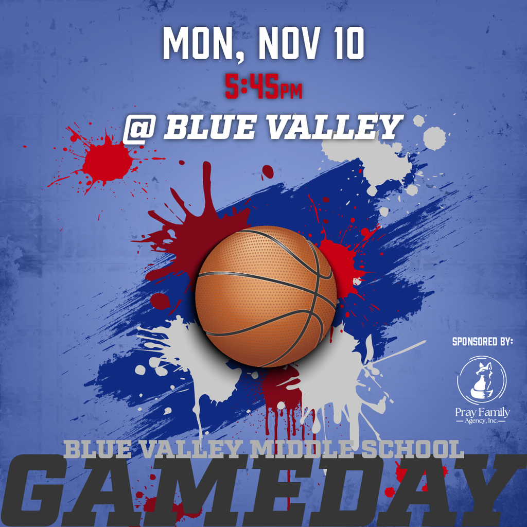 Basketball graphic: Monday, November 10, 5:45pm at Blue Valley