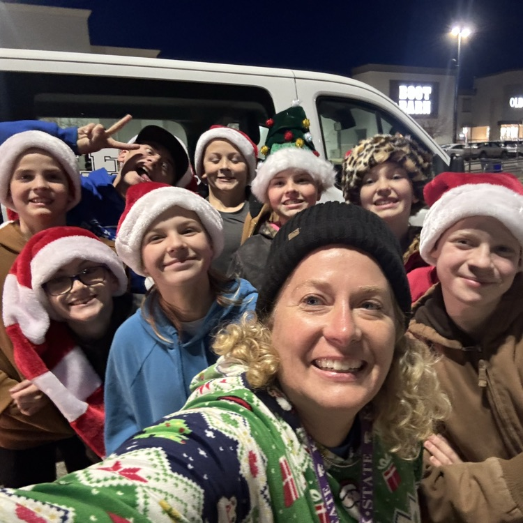 Mrs. Ellis had to take a selfie with the group.