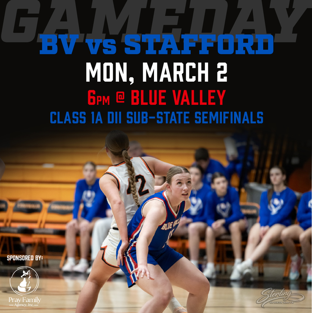 Basketball graphic: Monday, March 2, 6pm at Blue Valley
