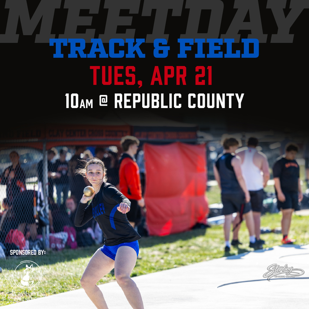 Track graphic: Tuesday, April 21, 10am at Republic County