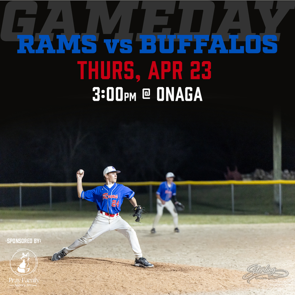 Baseball graphic: Thursday, April 23, 3pm at Onaga