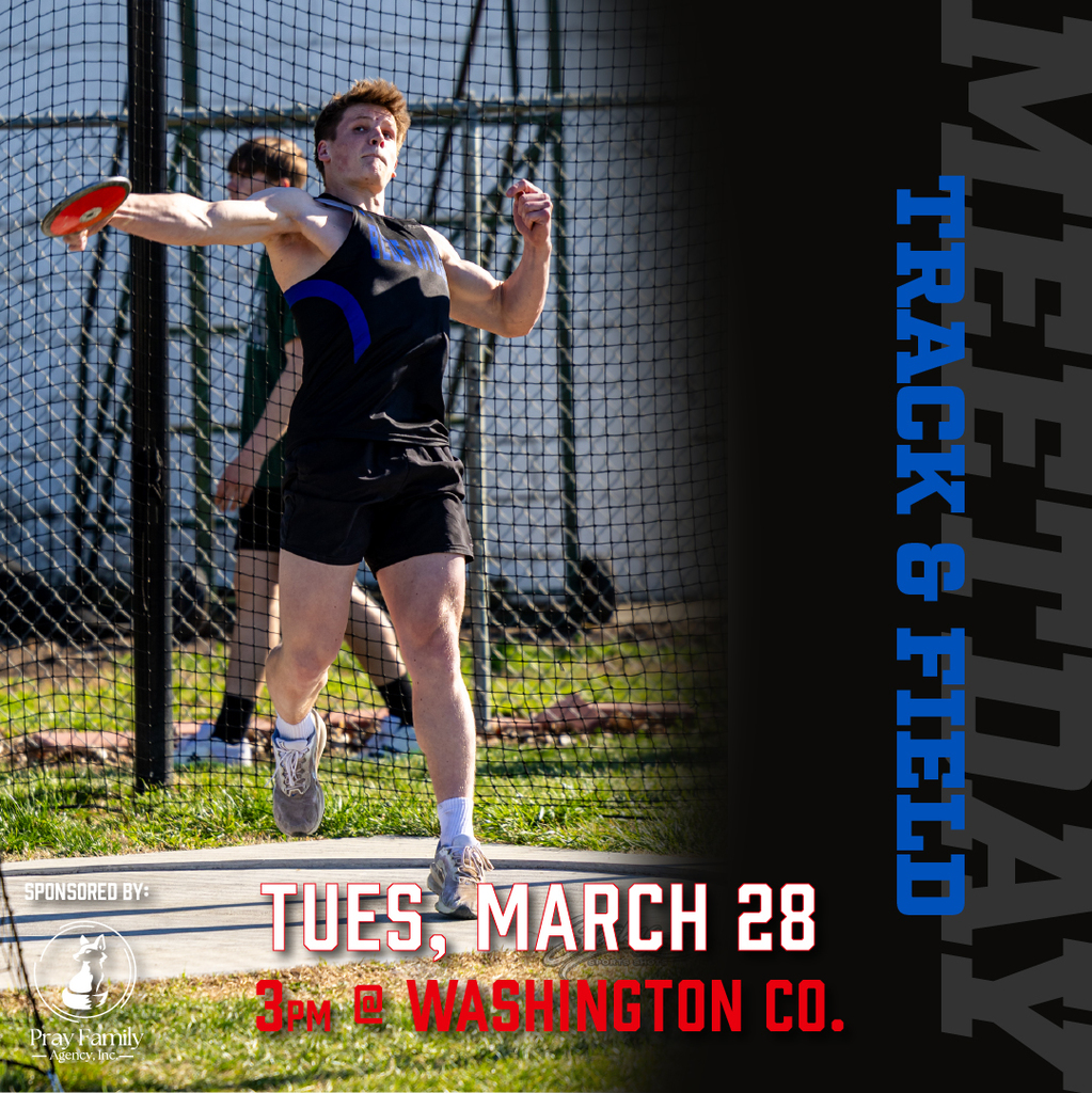 Track graphic: Tuesday, April 28, 3pm at Washington County
