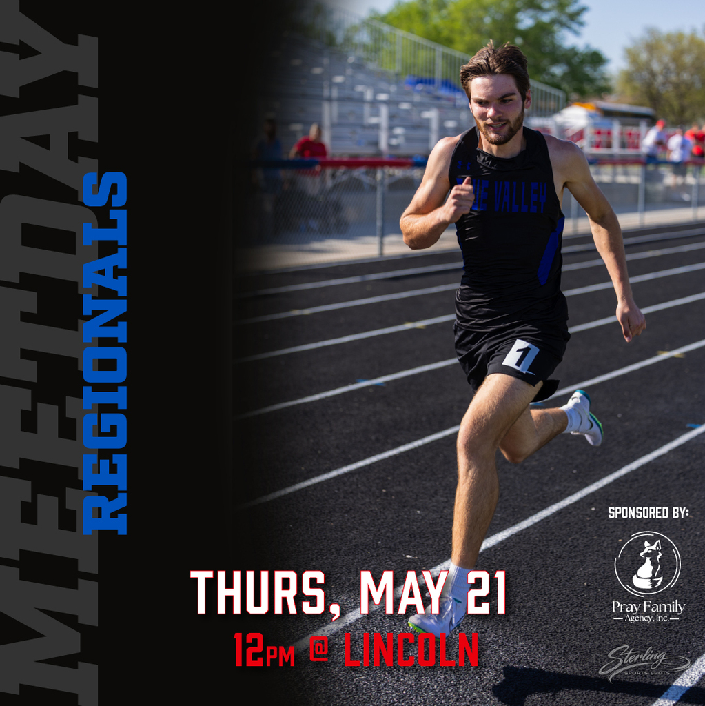 Regional Track graphic: Thursday, May 21, 12pm at Lincoln