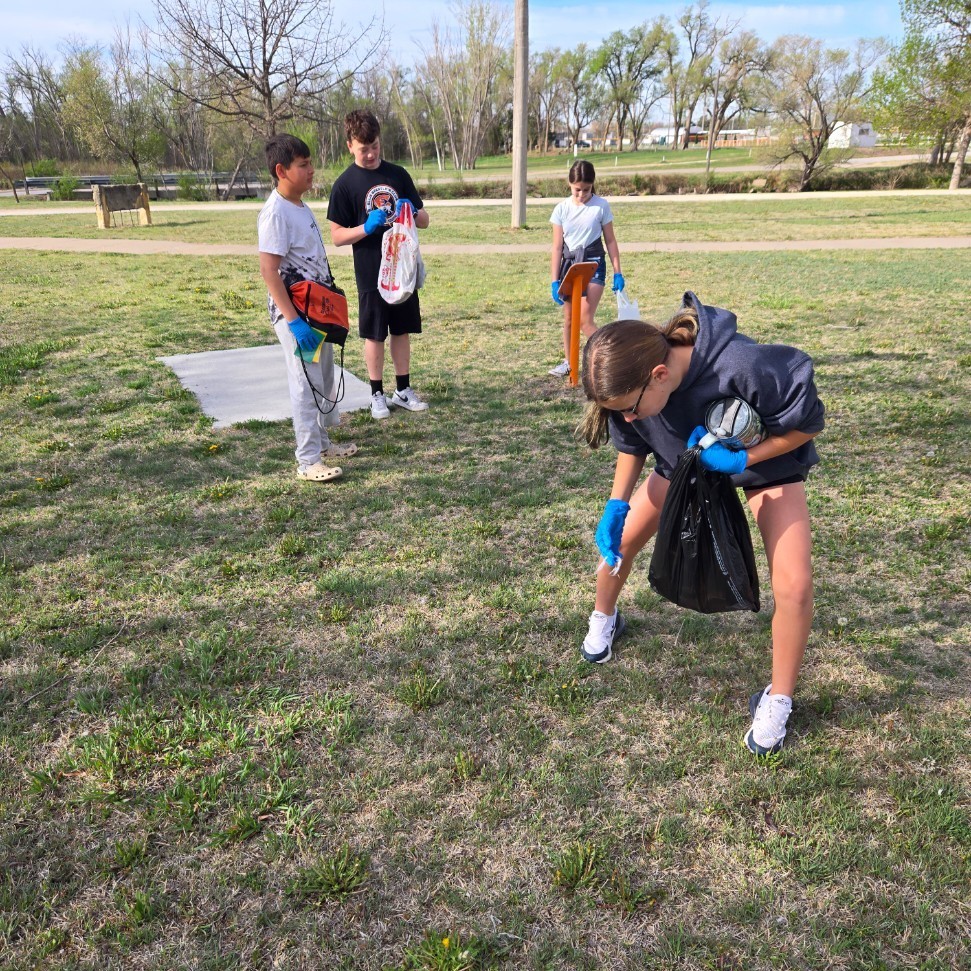 In honor of a gorgeous Earth Day, 6th graders did their part and cleaned trash from all over Ellis. This was only a small portion of the trash they collected. It was a morning of community service!