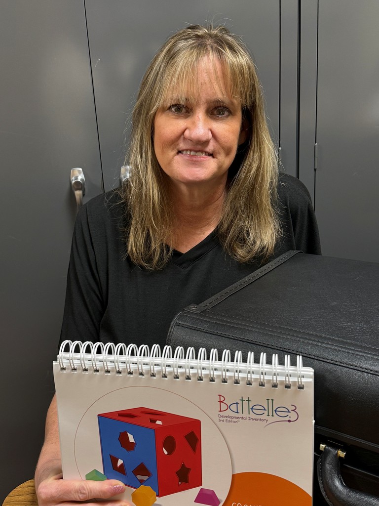 Lacy Bruggeman with testing kit materials