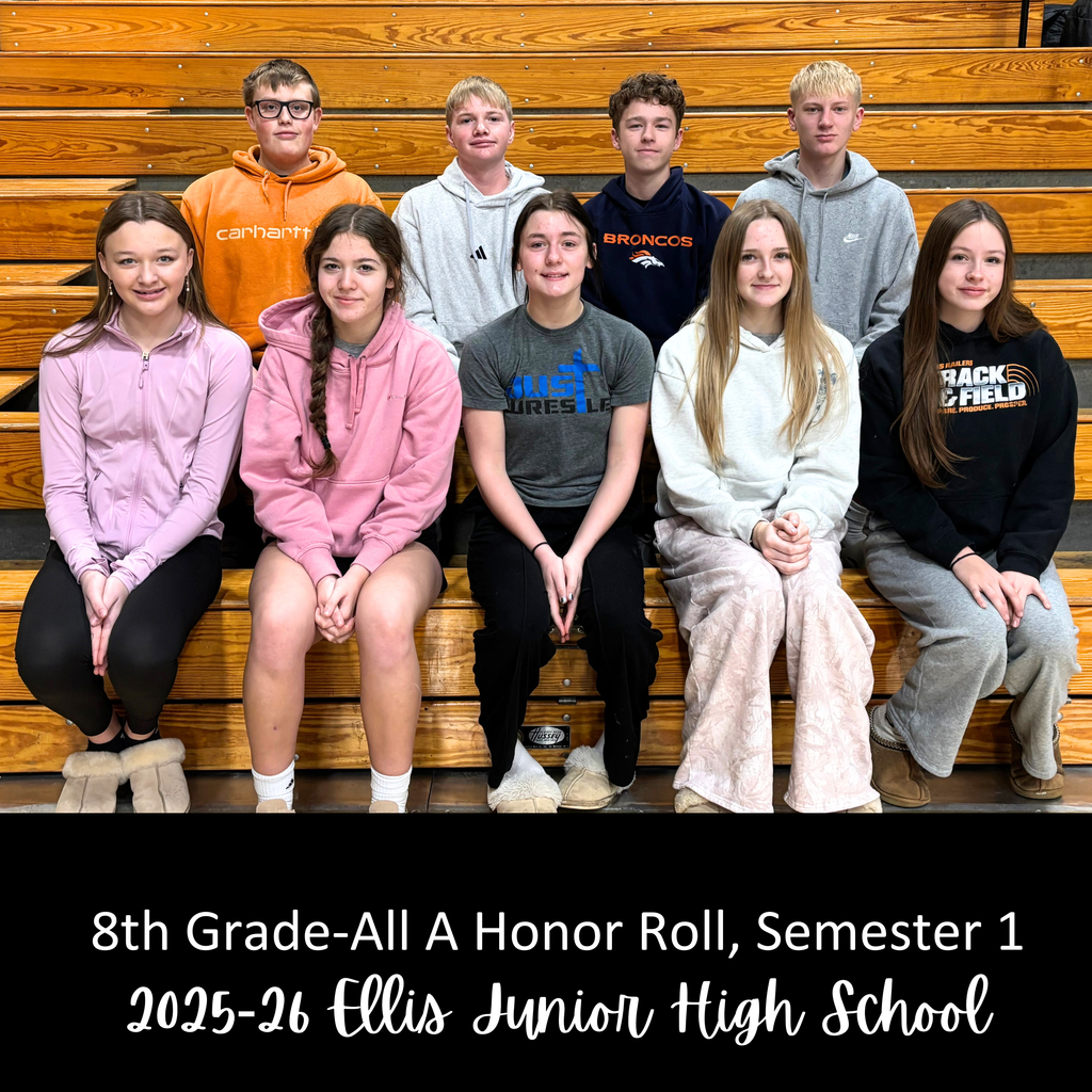 8th Grade-All A Honor Roll, Semester 1