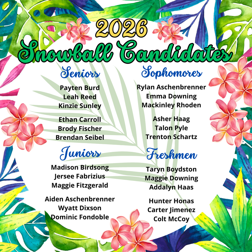 2026 Ellis High School Snowball Royalty