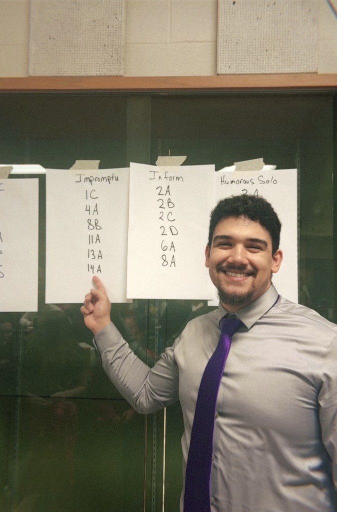 Mason and his finals qualification poster