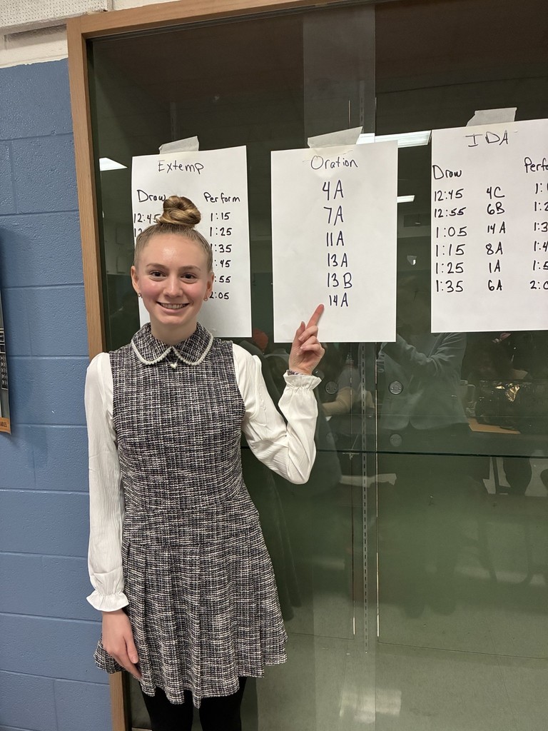 Emma and her finals qualification poster