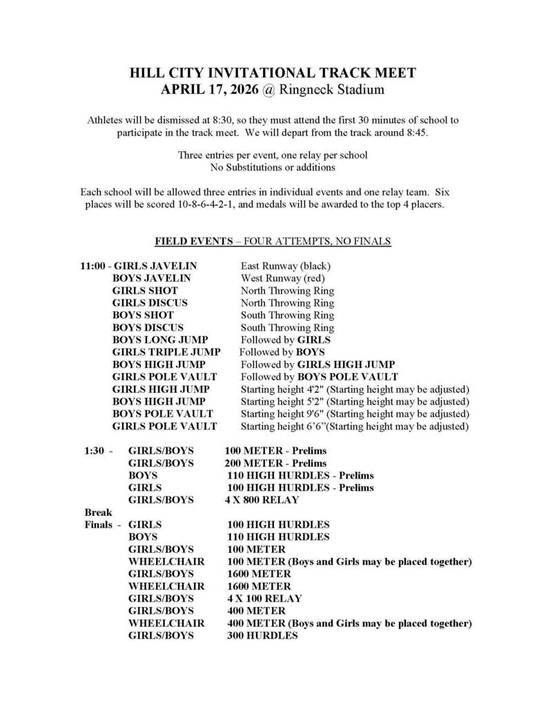 HS Hill City Track Meet 