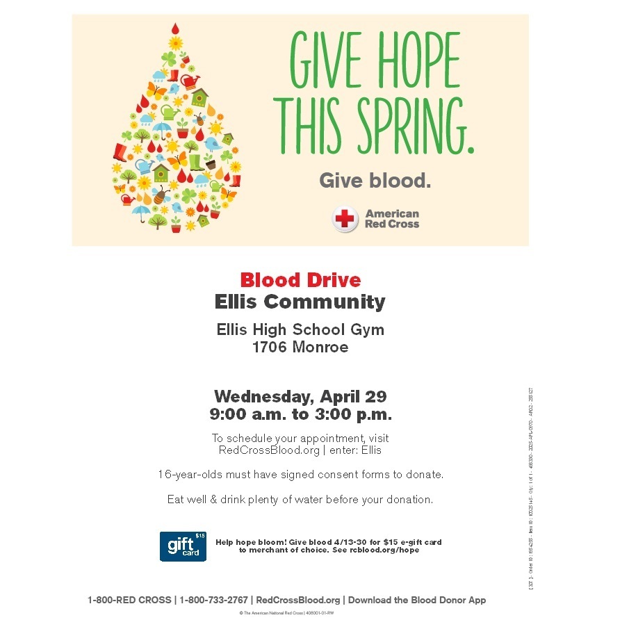 EHS Blood Drive 4/29/26