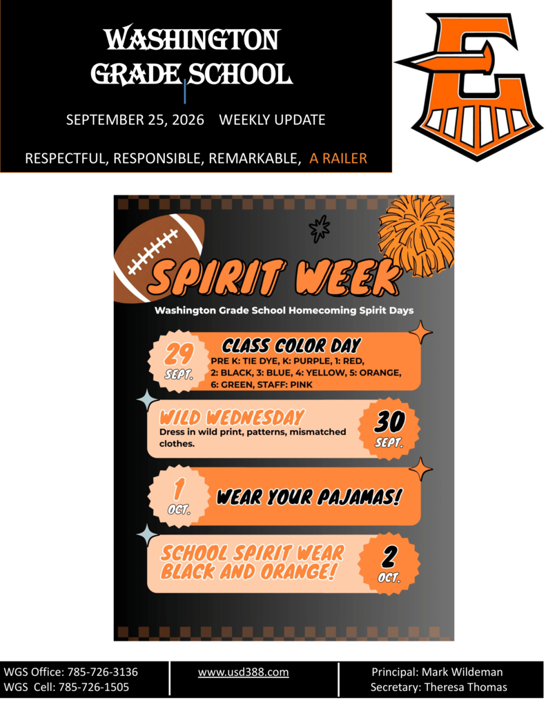 WGS Newsletter - Sept. 28th