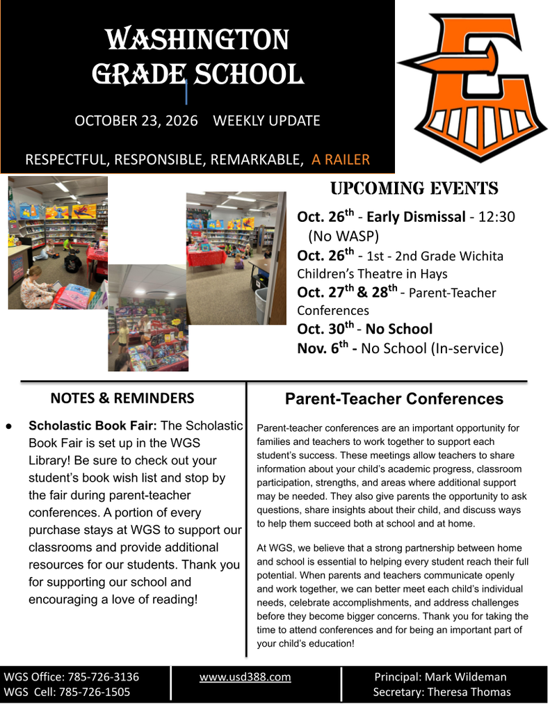 WGS Newsletter - Oct. 23rd 