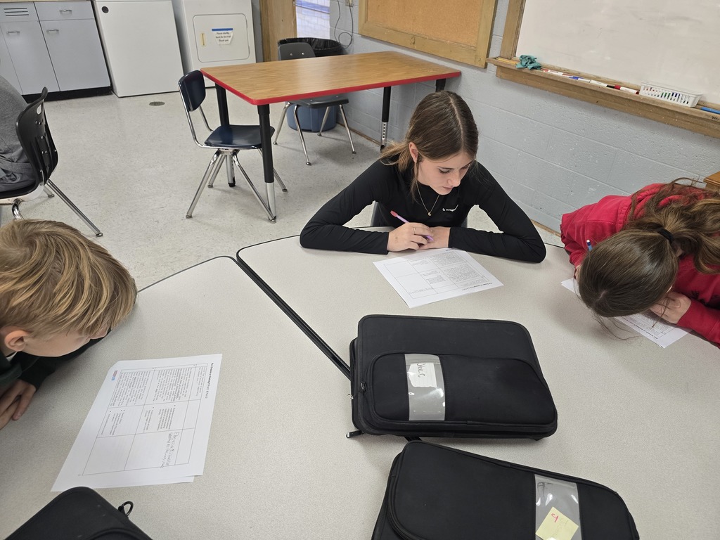 students working on document analysis 