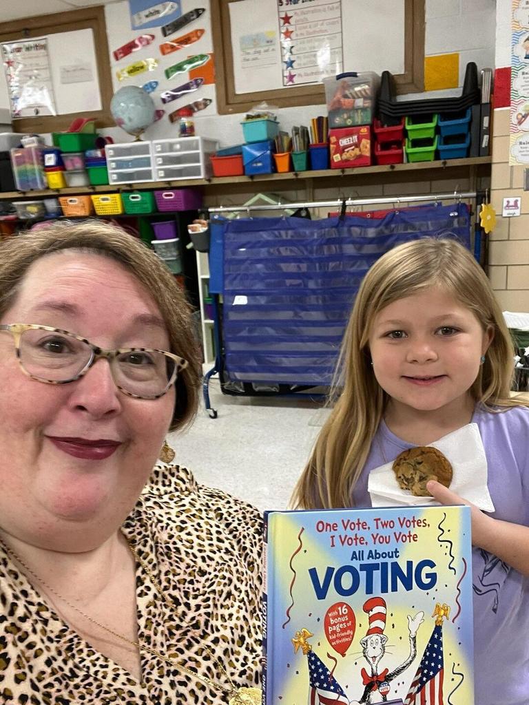 Rachel With a student 