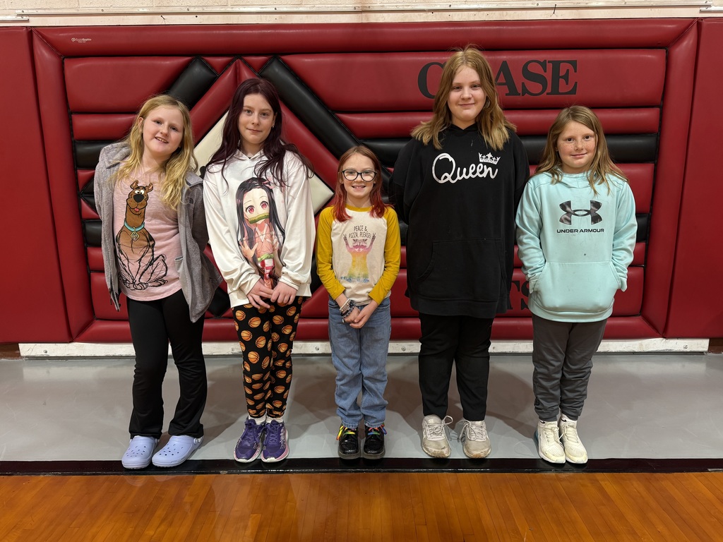 Chase Grade School top 5 spellers.