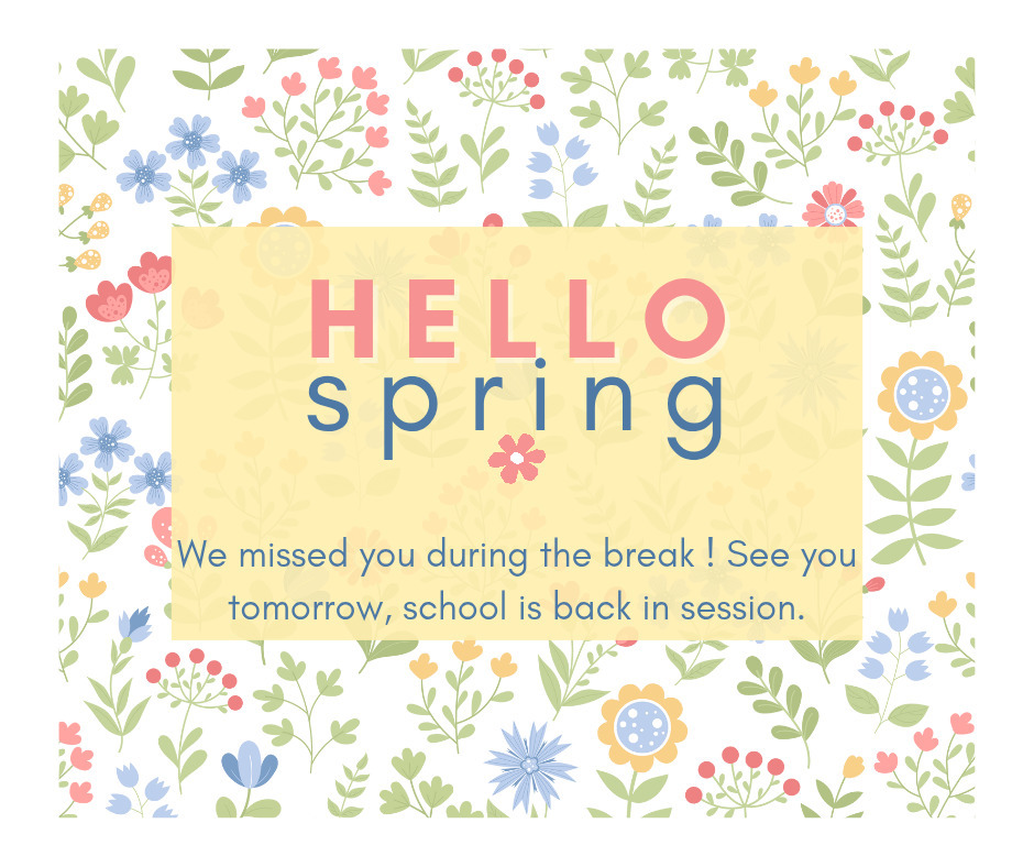 Spring school resumes reminder