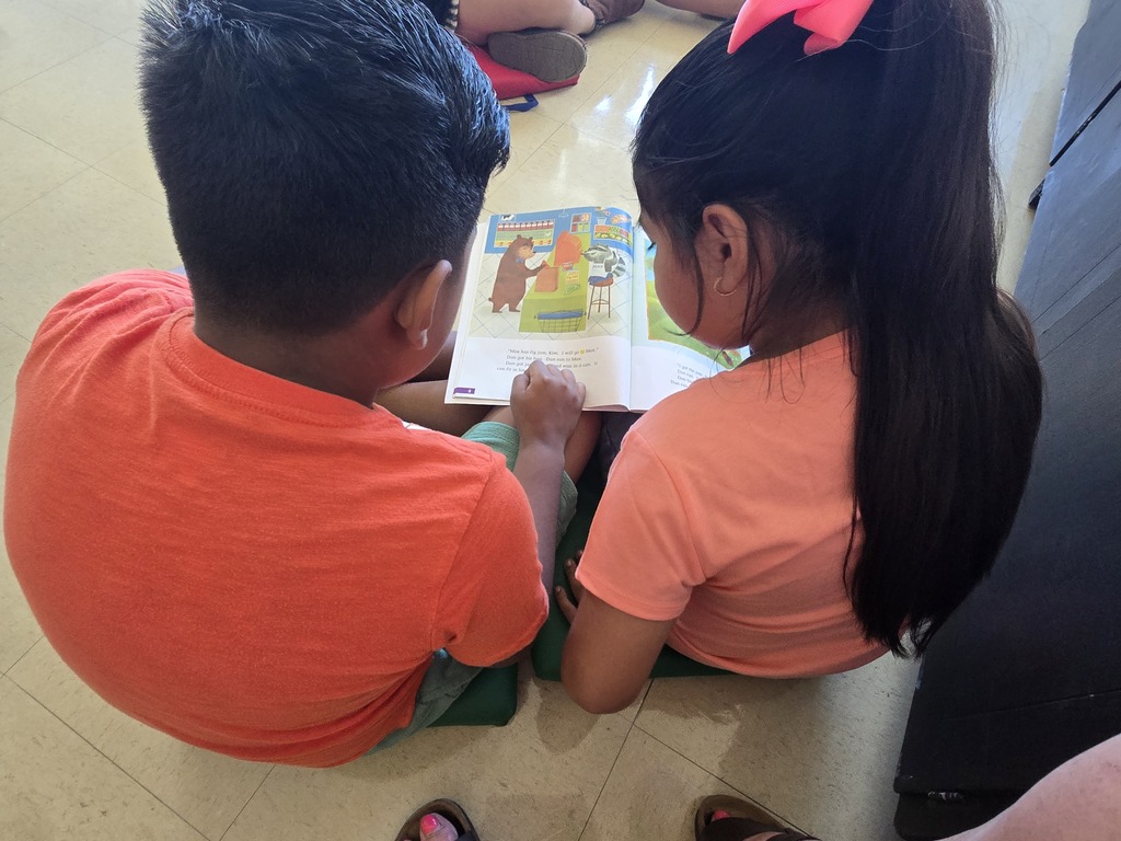 students reading
