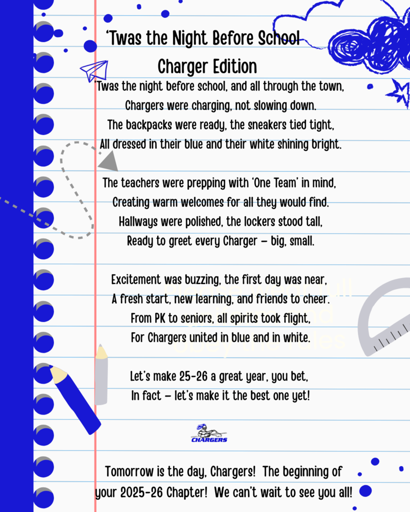 'Twas the night before school - Charger Edition
