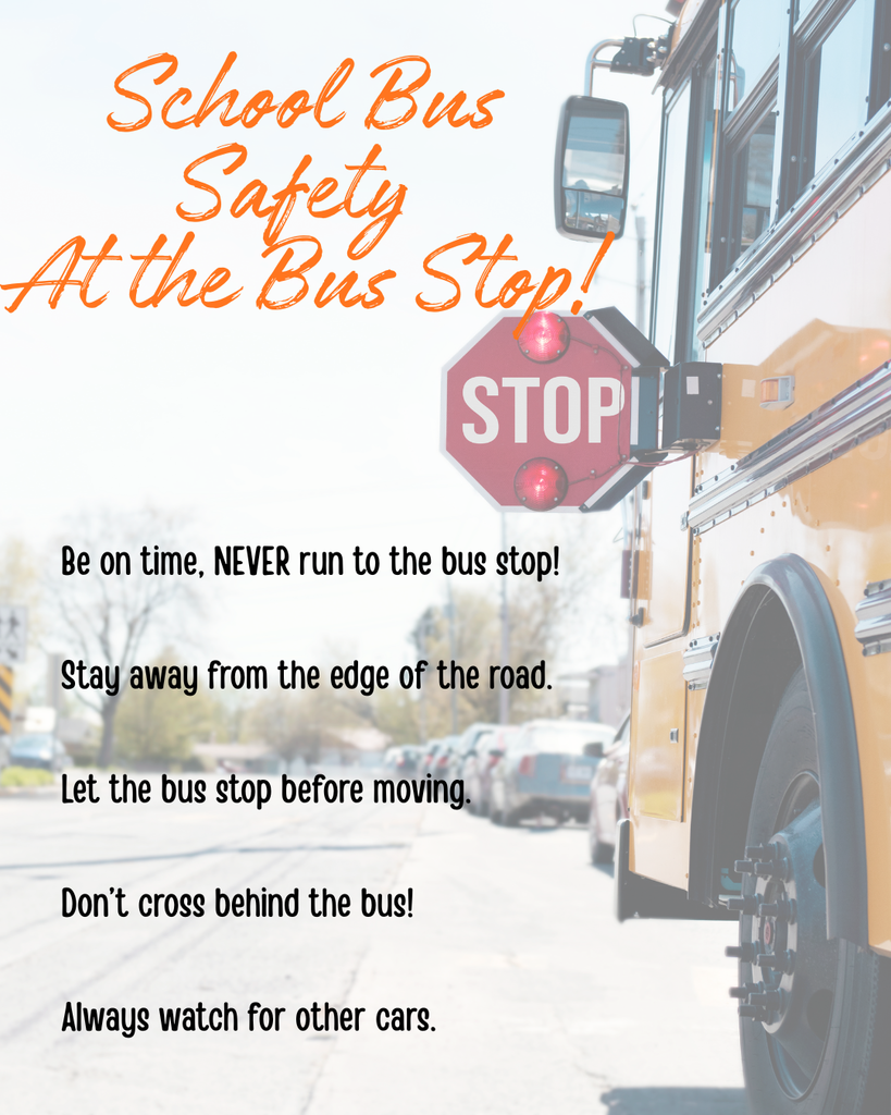 At the bus stop - school bus safety
