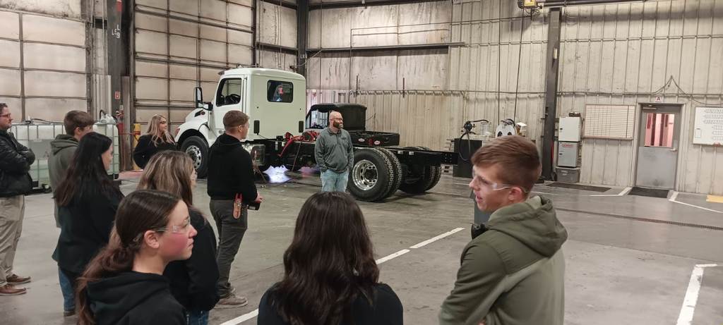 Students got to operate the crane