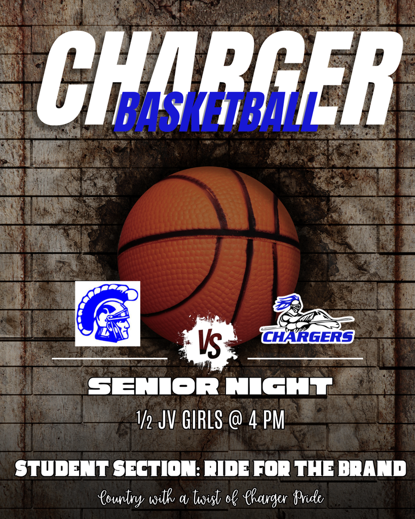 Sports event poster with basketball, team logos, and event details. Background shows worn brick wall.