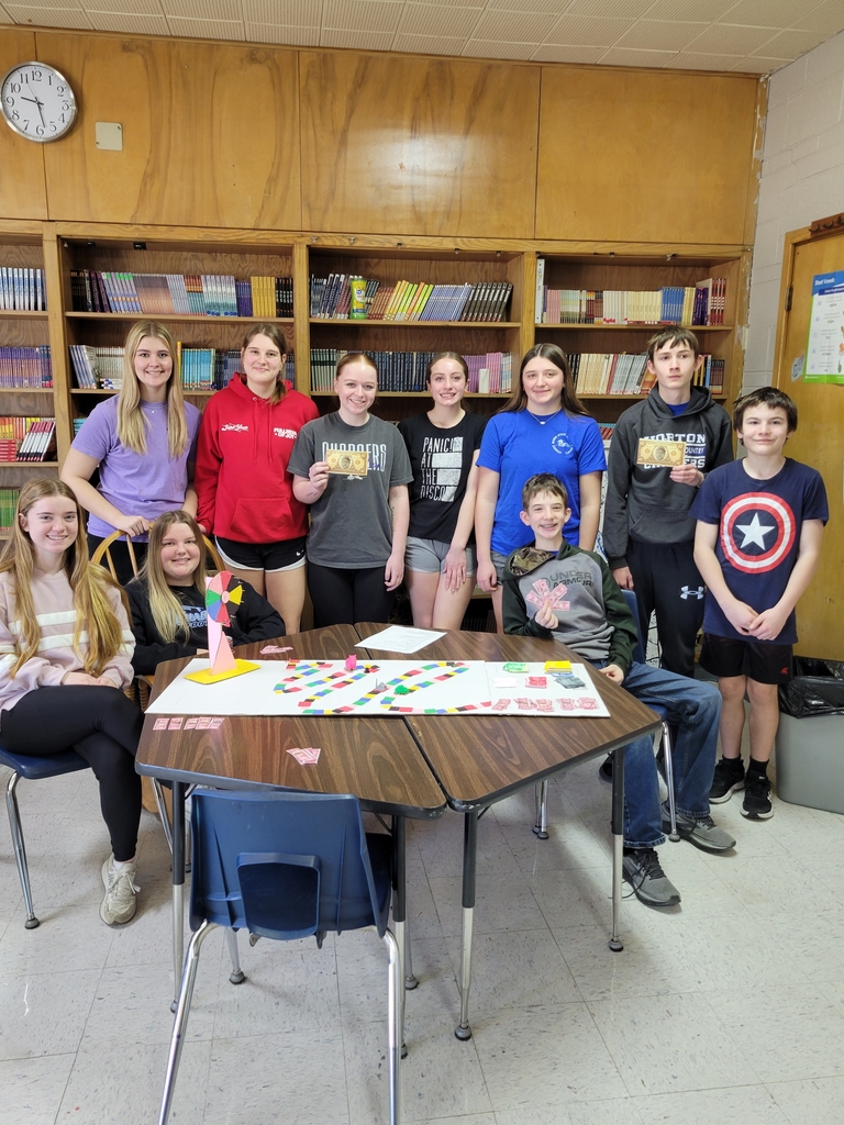 HHS & EMS students at the end of the game. 