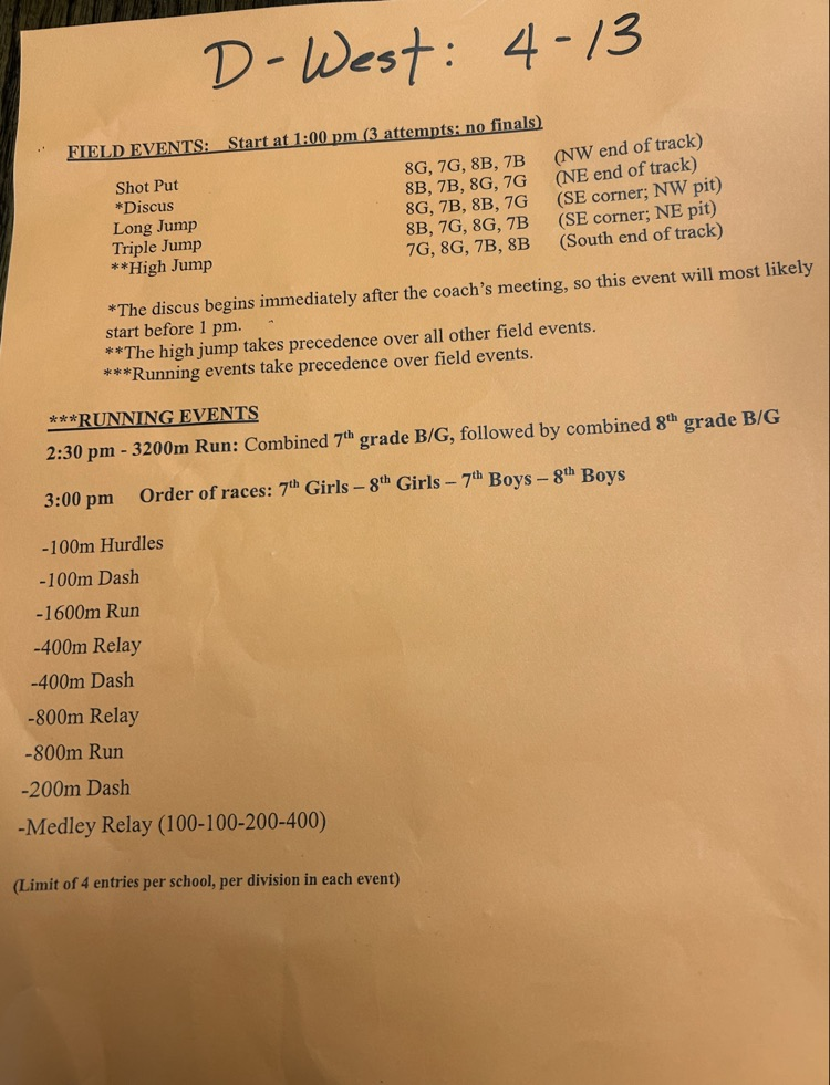 D west order of events 