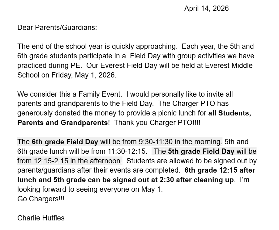 5/6 Field Day Letter