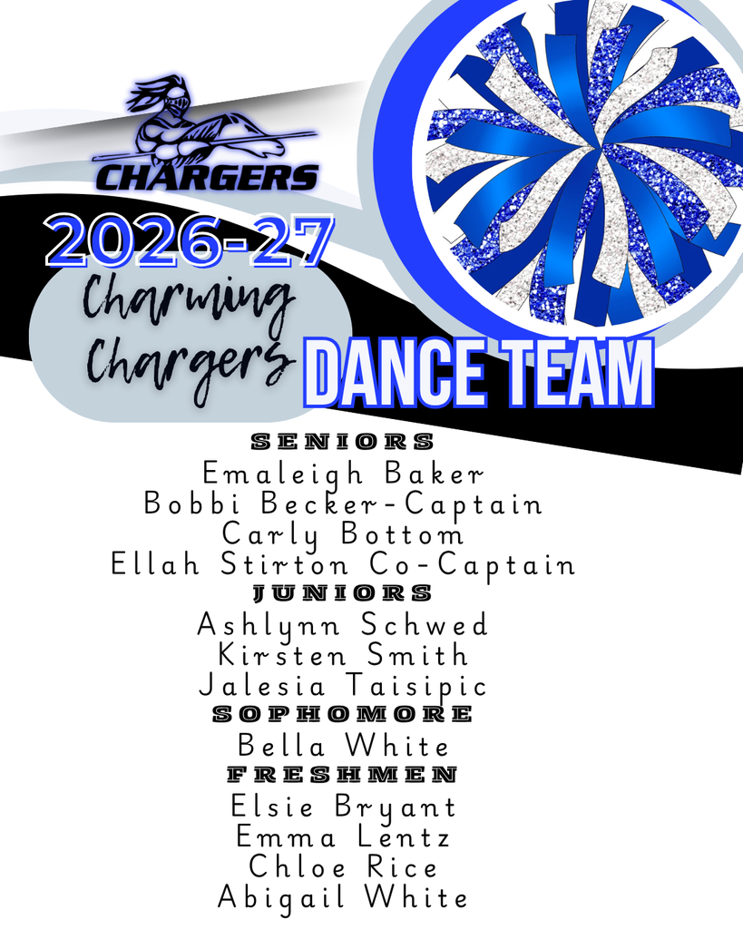 List of the 2026-27 Charming Chargers Dance team