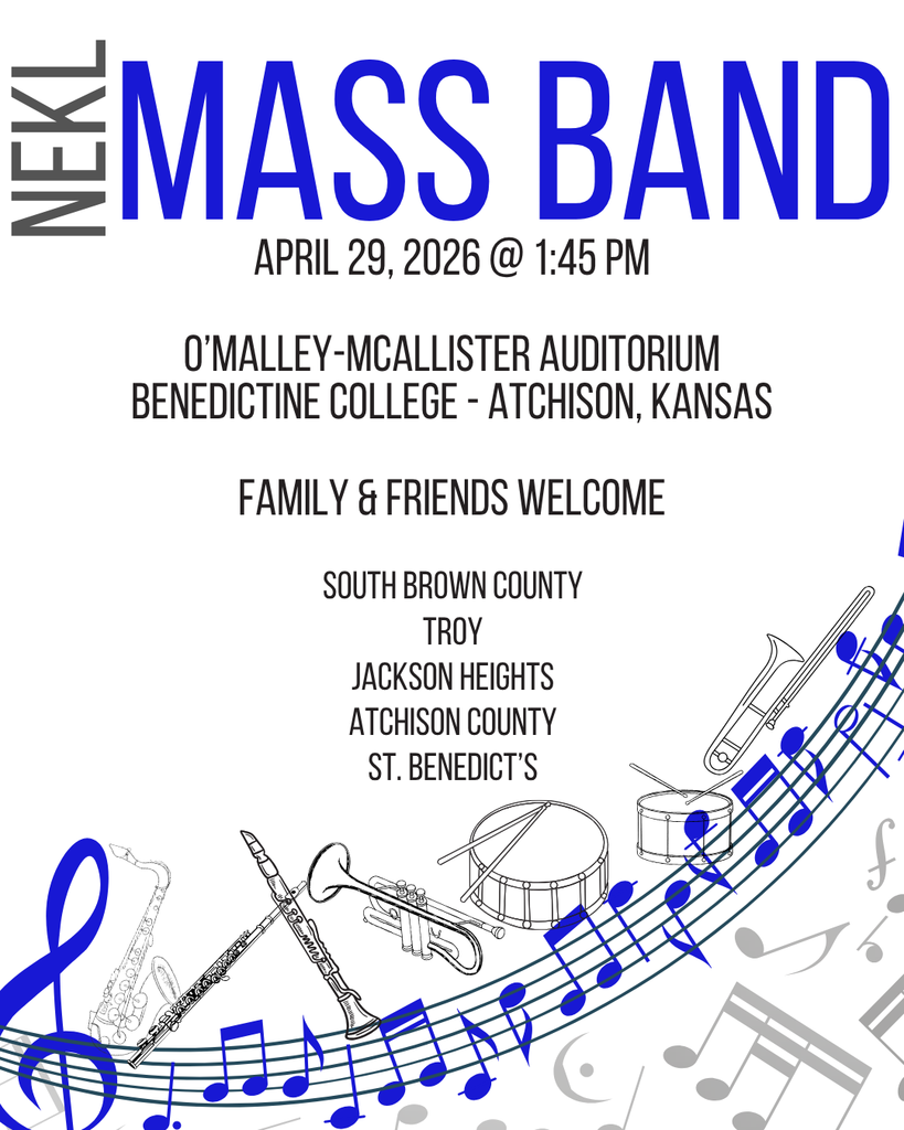 Mass Band - NEKL music concert, 1:45 PM April 29 @ Benedictine College in Atchison Kansas