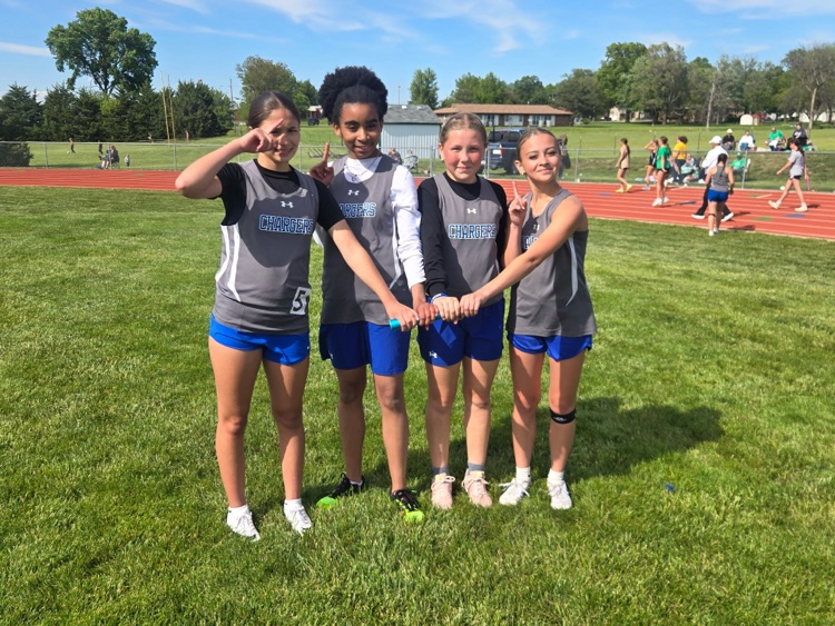 4x400 relay champions and meet record of 4:55.55