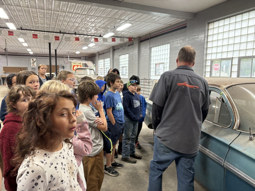 5th Grade learning about classic cars
