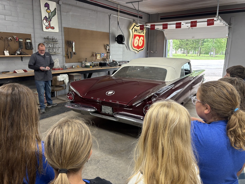 5th Grade learning about classic cars