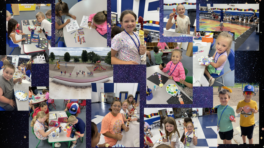 Collage of children engaging in various activities in a classroom. Activities include painting, crafts, and group discussions.