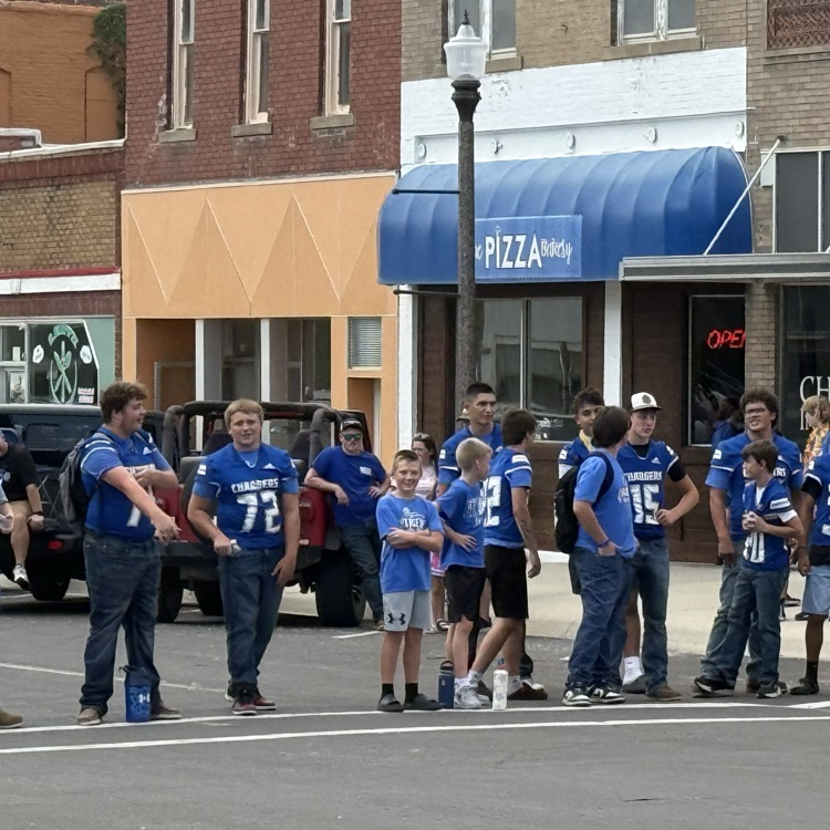 HHS football watching the pep rally