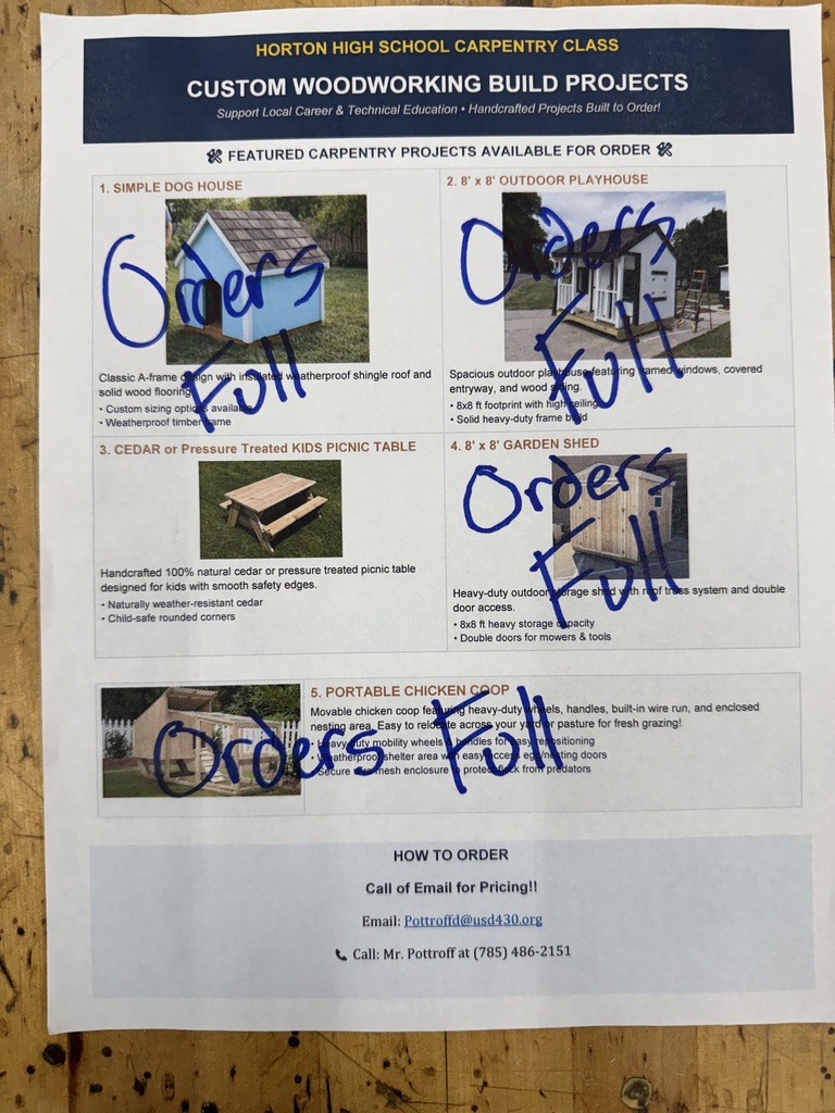 Carpentry Order Form