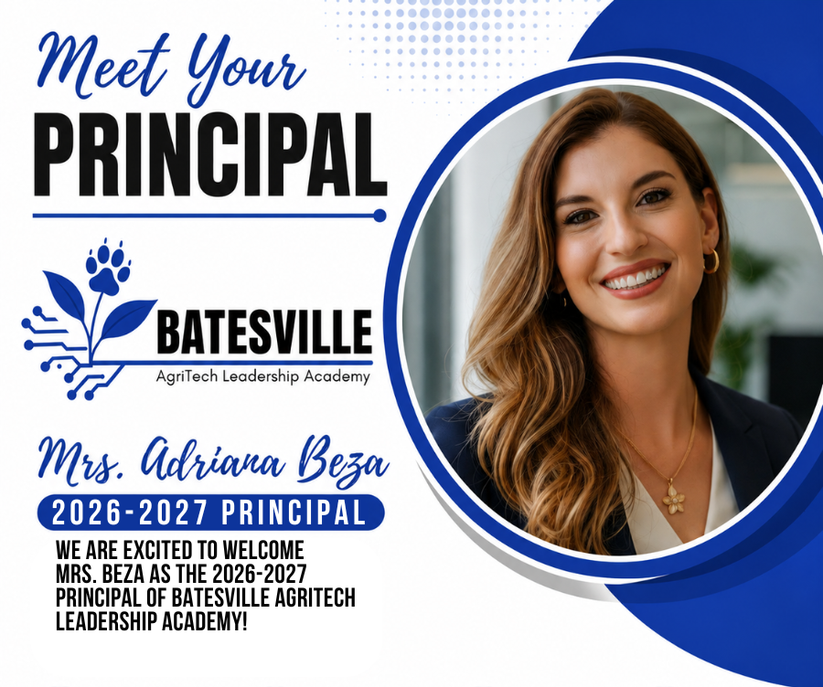 🍎 Please join us in welcoming Mrs. Adriana Beza as the 2026–2027 Principal of Batesville AgriTech Leadership Academy!