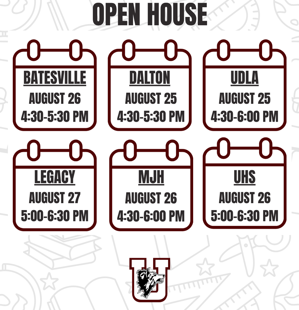 Uvalde CISD 2026-2027 Open House We can't wait to welcome our students and families back for the 2026–2027 school year! Join us at your campus Open House to meet teachers, visit classrooms, and get ready for an exciting year ahead. We look forward to seeing everyone as we kick off another great year at Uvalde CISD!