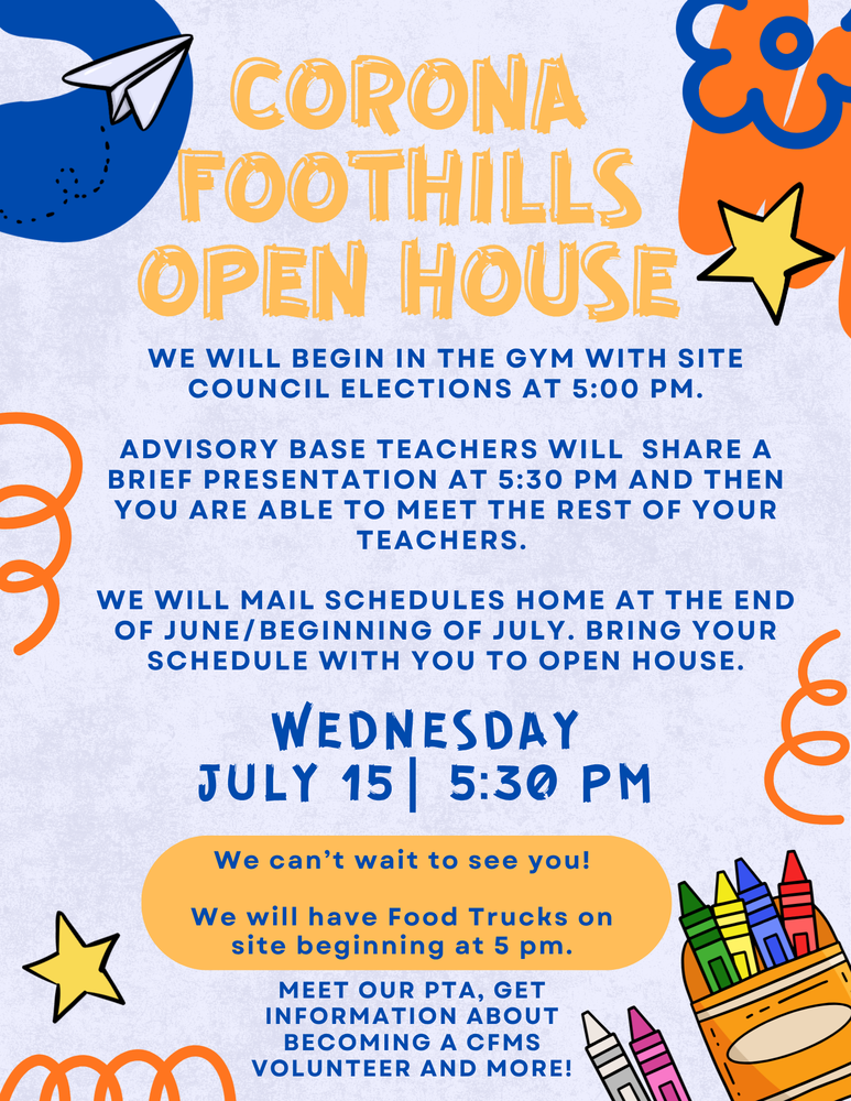 CFMS open house information